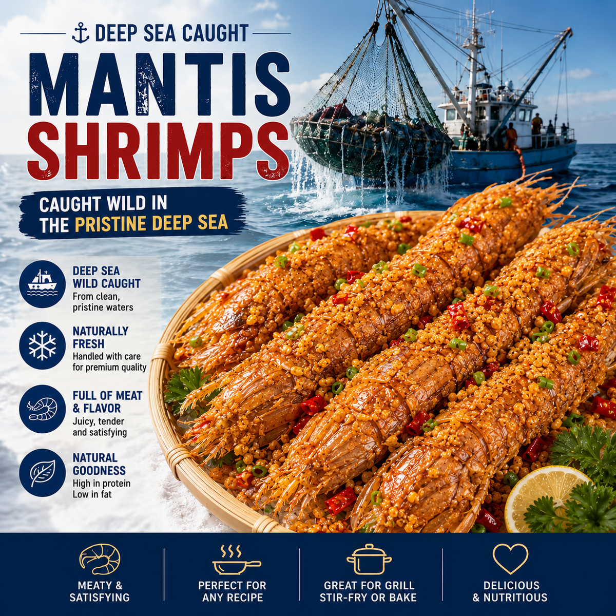 Wild Caught Mantis Shrimps | Premium Fresh Seafood-Zuckerberg
