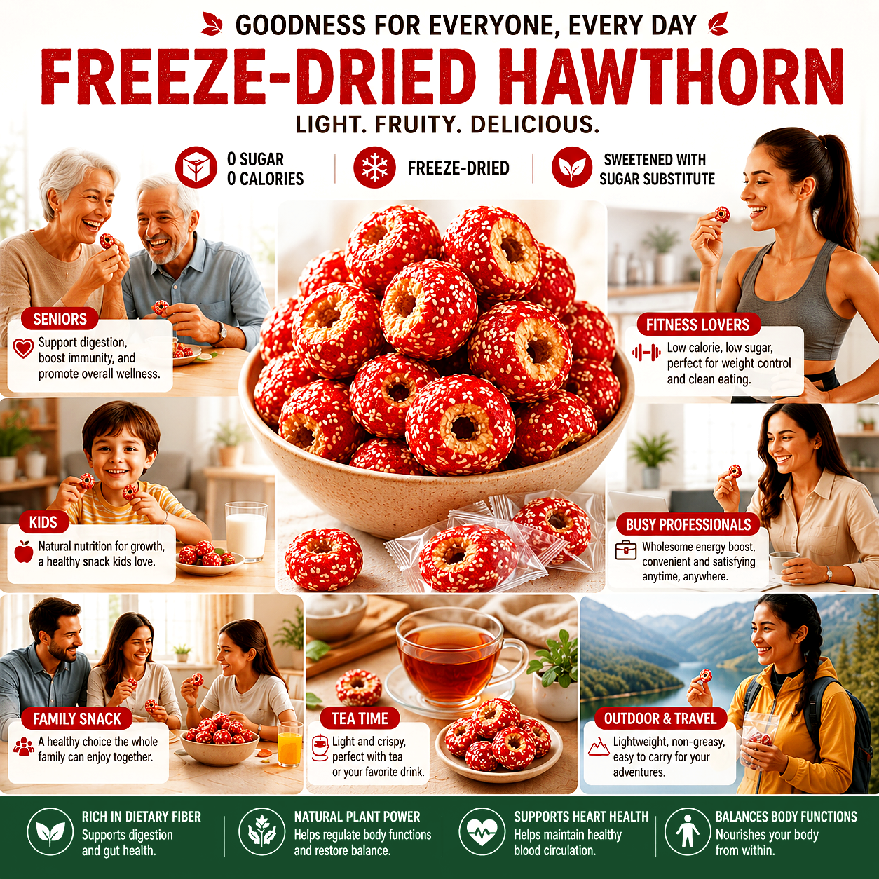 Zero Sugar Freeze Dried Hawthorn Bites-Zuckerberg