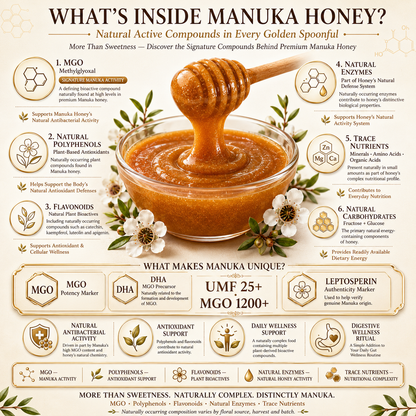 Premium New Zealand Manuka Honey UMF 25+ | MGO 1200+ – Rare, Rich & Naturally Active-JX