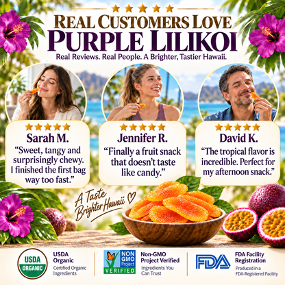 Premium Hawaiian Purple Lilikoi – Seedless Dried Passion Fruit-II