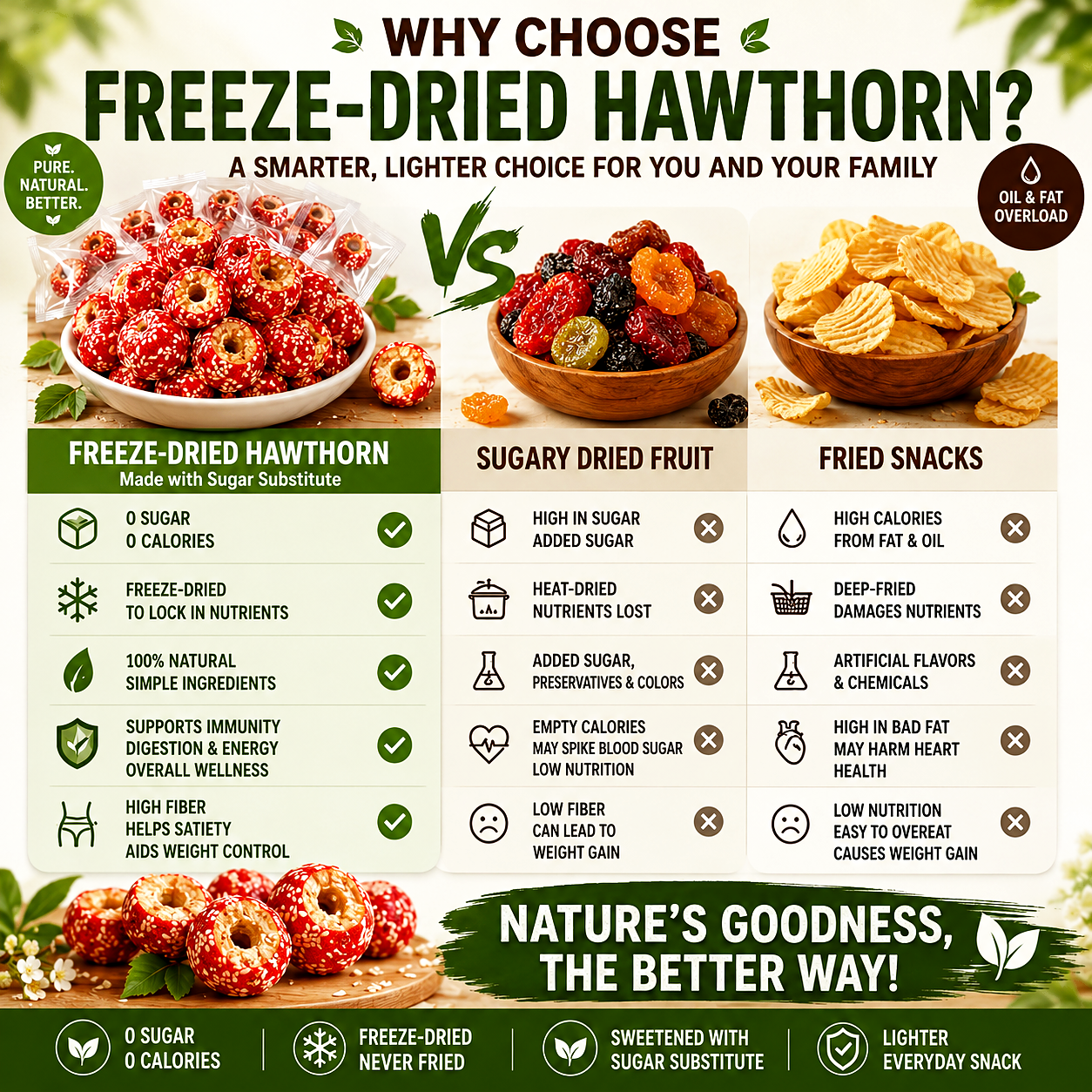 Zero Sugar Freeze Dried Hawthorn Bites-Zuckerberg