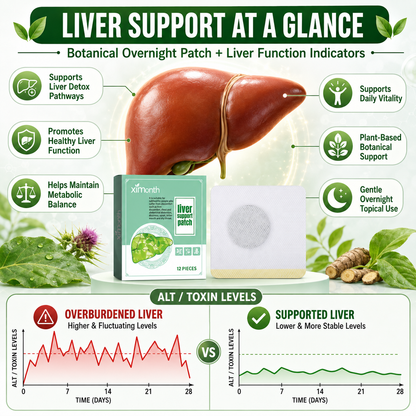 Liver Support Patch – Wake Up Refreshed with Easy Plant-Based Daily Wellness Support-JX