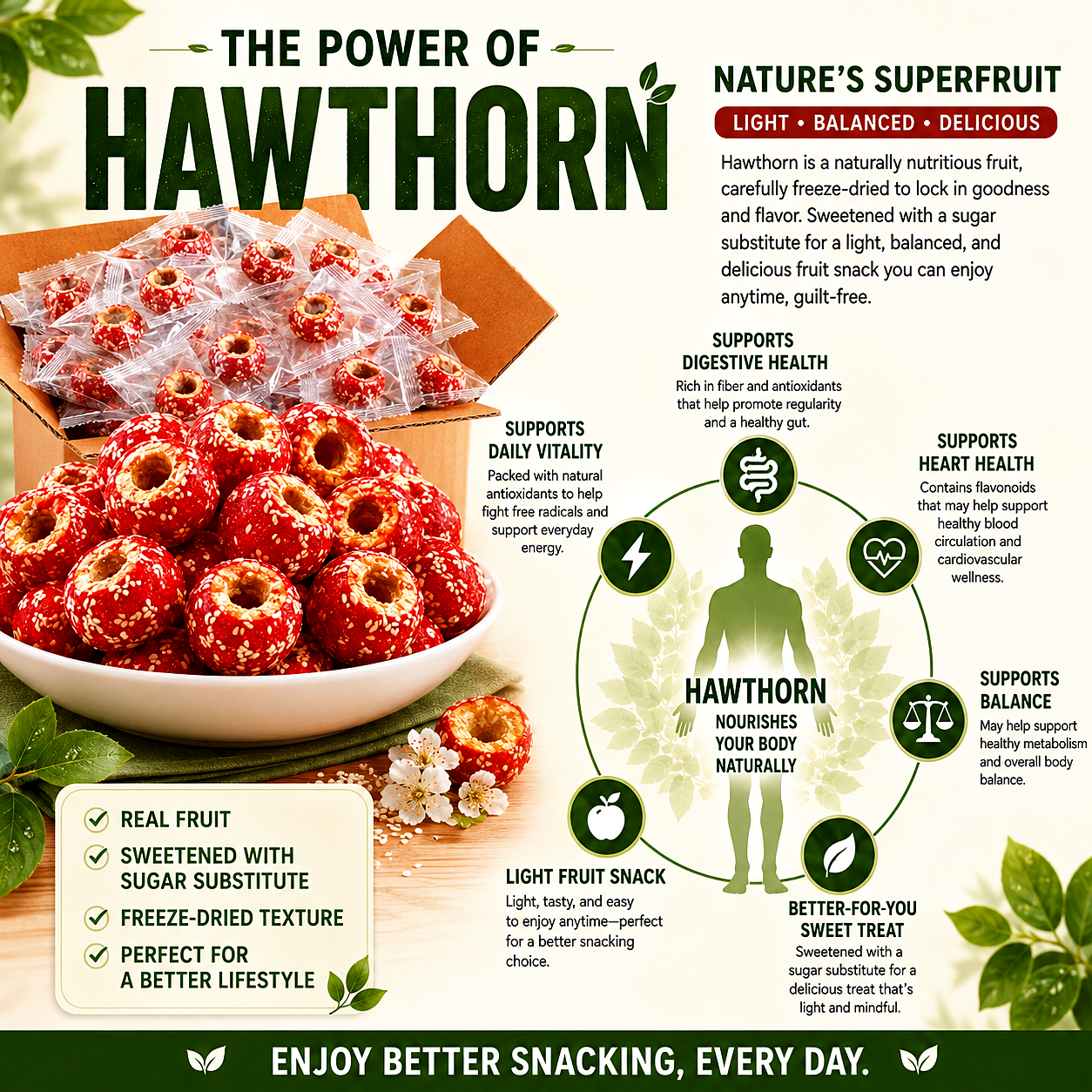 Zero Sugar Freeze Dried Hawthorn Bites-Zuckerberg