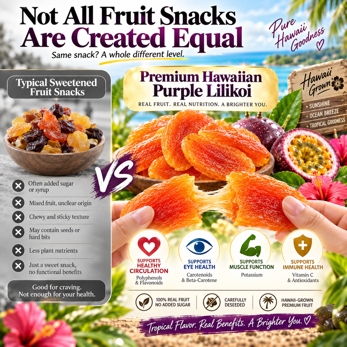 Premium Hawaiian Purple Lilikoi – Seedless Dried Passion Fruit-II