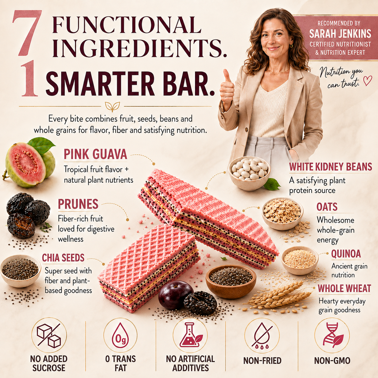 Prune & Guava Chia Seed Protein Wafer Bar-II