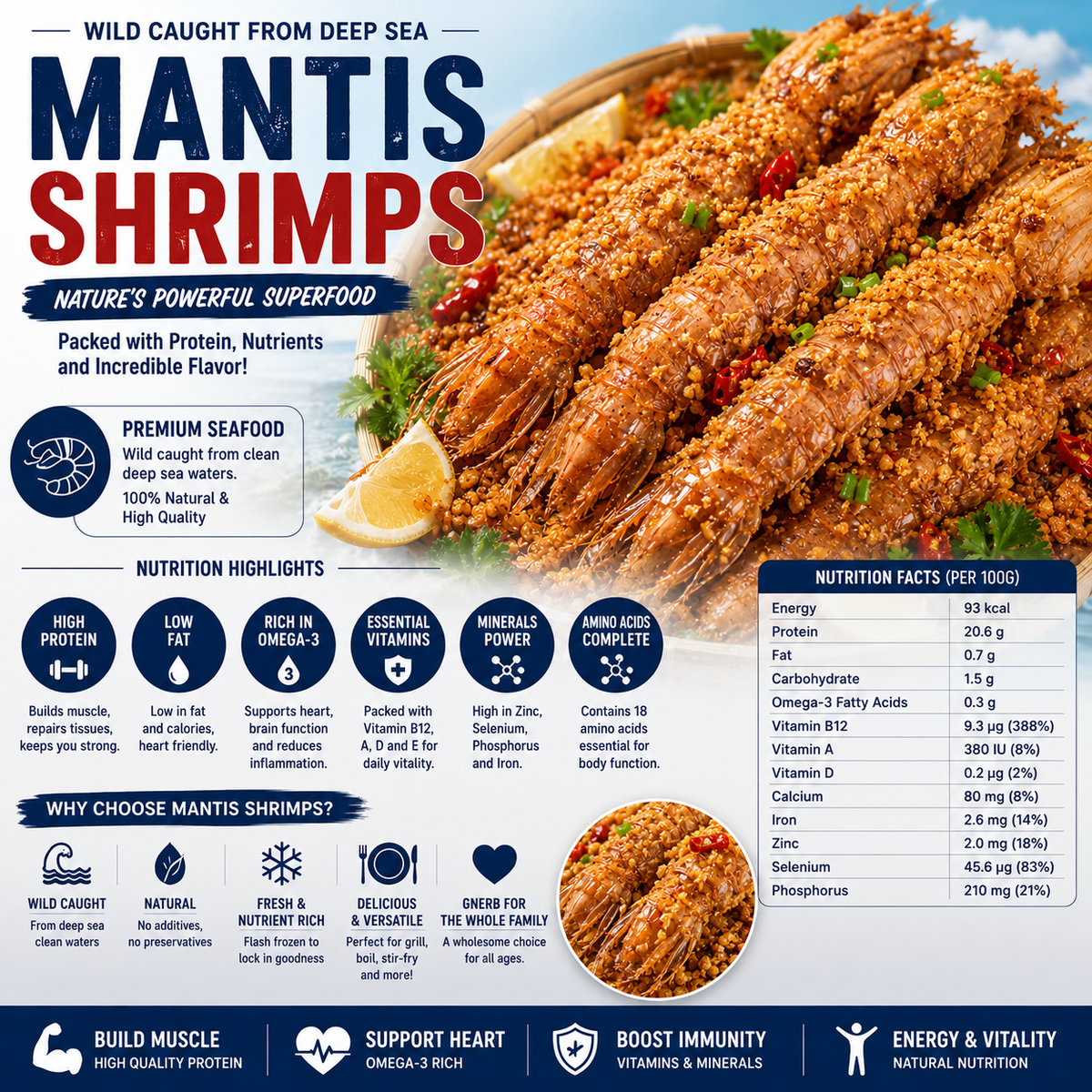 Wild Caught Mantis Shrimps | Premium Fresh Seafood-Zuckerberg