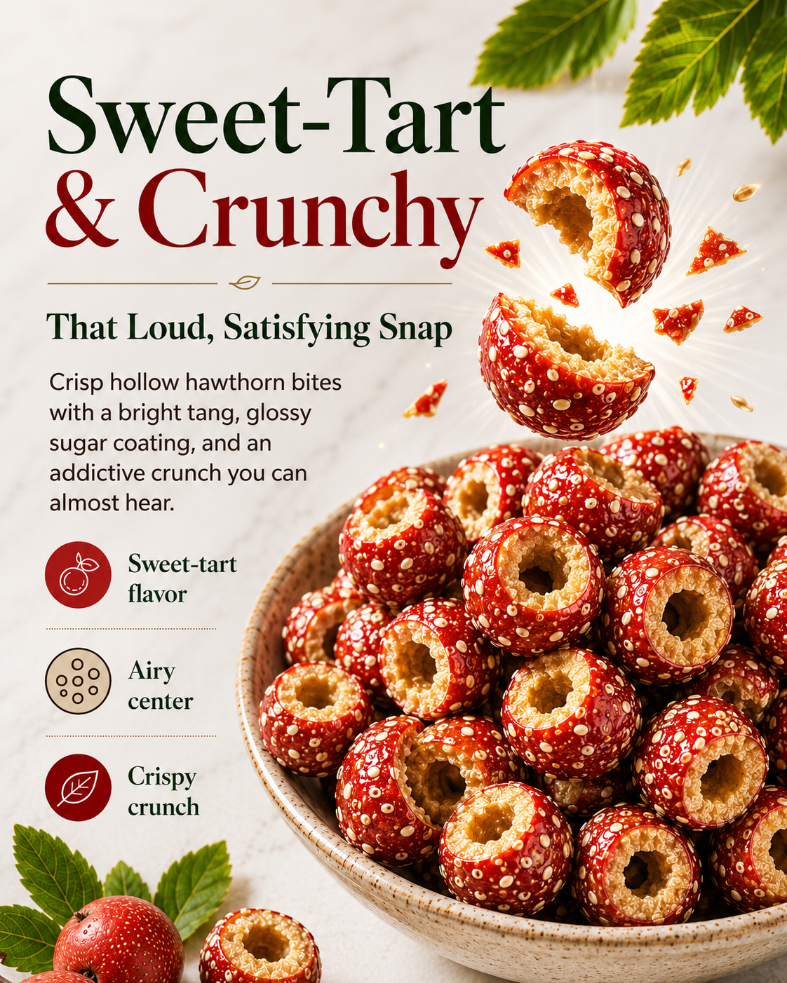 Hollow Hawthorn Bites – A Smarter Snack for Blood Sugar-Conscious Living-JX