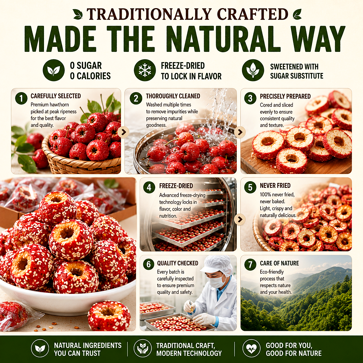 Zero Sugar Freeze Dried Hawthorn Bites-Zuckerberg