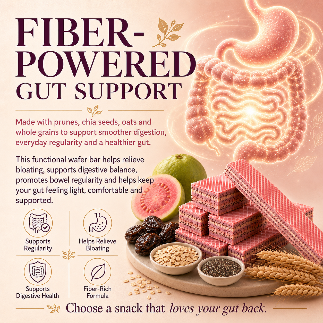 Prune & Guava Chia Seed Protein Wafer Bar-II