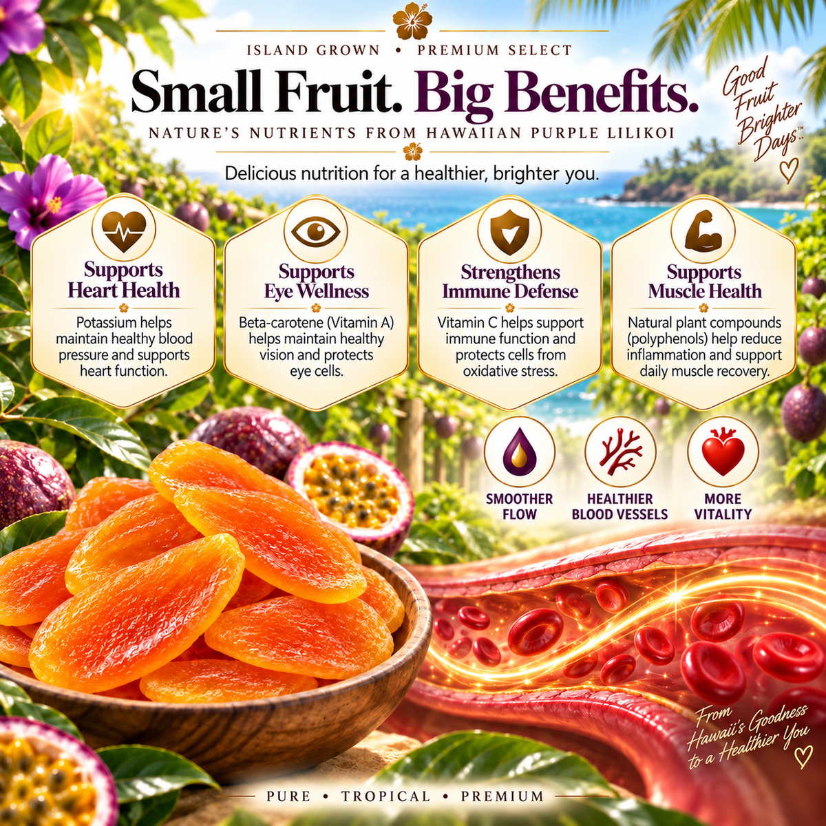 Premium Hawaiian Purple Lilikoi – Seedless Dried Passion Fruit-II