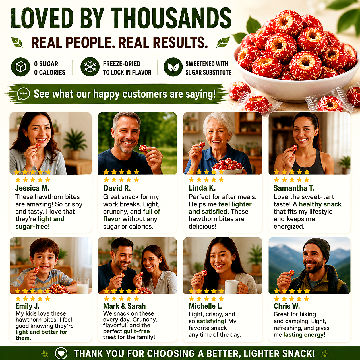 Zero Sugar Freeze Dried Hawthorn Bites-Zuckerberg