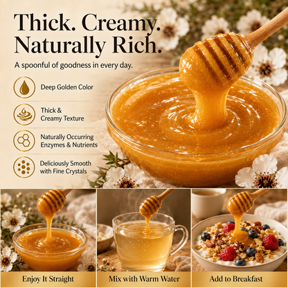 Premium New Zealand Manuka Honey UMF 25+ | MGO 1200+ – Rare, Rich & Naturally Active-JX