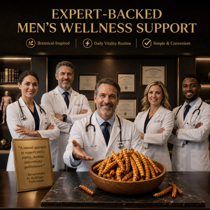 Cordyceps + Ginseng Men’s Vitality Bites – Daily Energy, Stamina & Confidence Support-JX